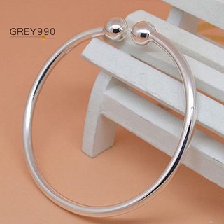 Women's Silver Plated Open Hand Bangle Bracelet