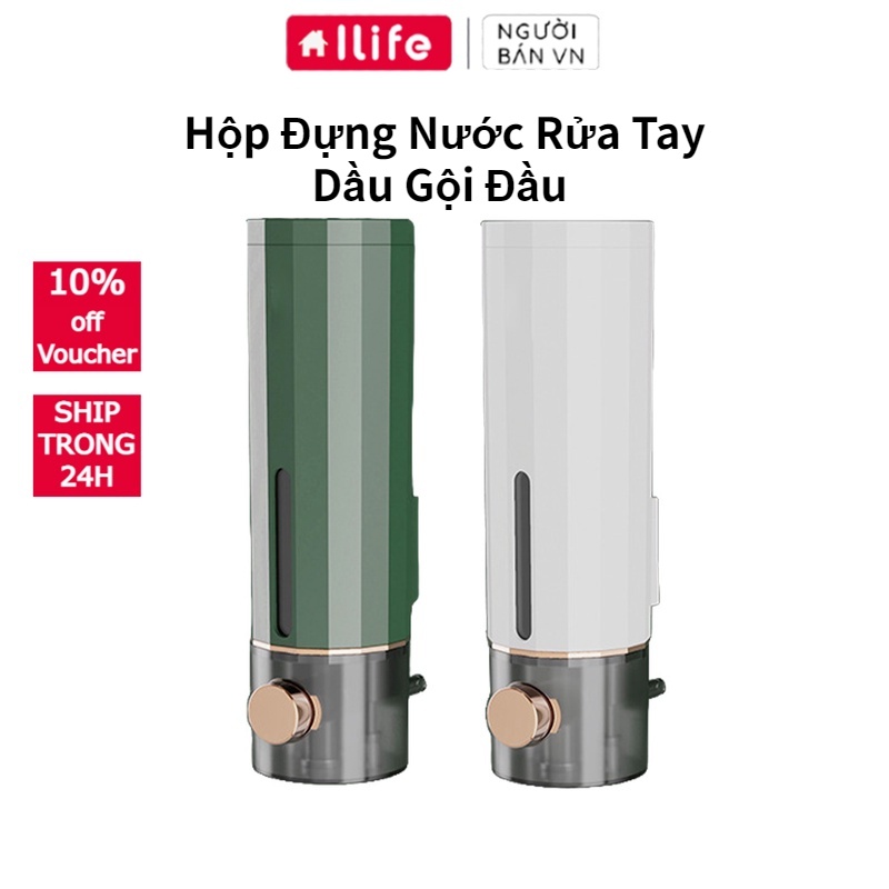 Hộp Đựng Nước Rửa Tay, Dầu Gội Đầu - Bình Đựng Gel Sữa Tắm Đa Năng Gắn Tường 450ml Cho Phòng Tắm Nhà Vệ Sinh, Khách Sạn