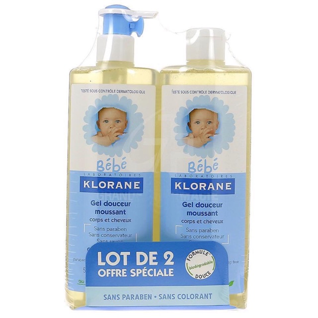 Sữa tắm gội cho bé Klorane