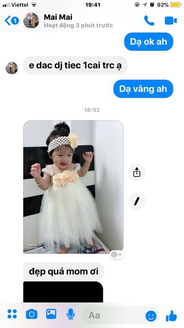 Váy công chúa kem