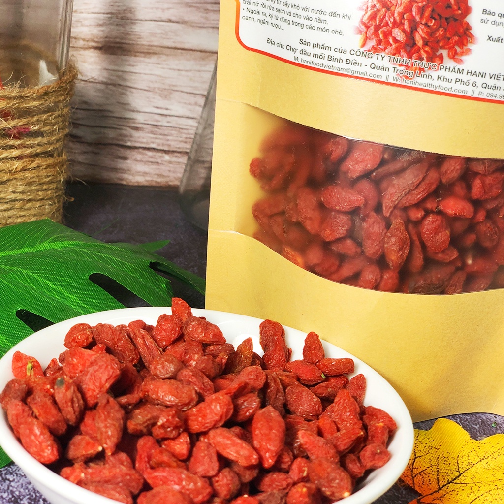 Kỷ Tử Đỏ  Ninh Hạ - Sấy Khô Quả To Đều Thuần Chủng 500g - Giúp Đẹp Da, Bổ Máu, Dễ Ngủ, Sáng Mắt 🌱 Hani Food