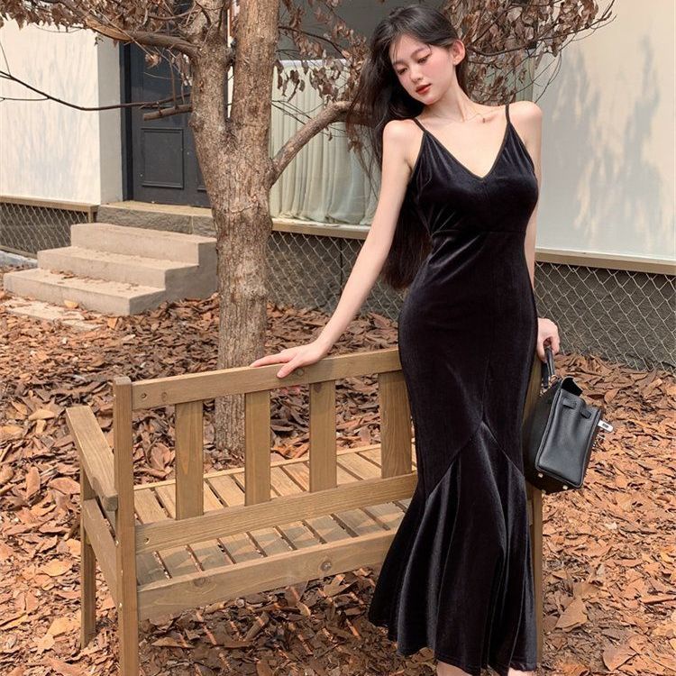 COZOK Đầm Đuôi Cá Không Tay Ôm Dáng Gợi Cảm Dành Cho Nữ