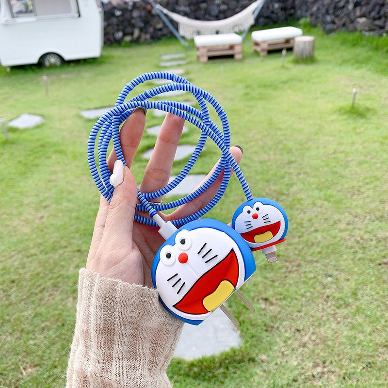 Phụ Kiện Bảo Vệ Dây Cáp Sạc Nhanh 18W / 20W Kiểu Dáng Hoạt Hình Dễ Thương
