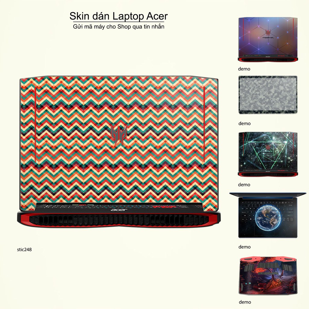 Skin dán Laptop Acer in hình Chevron - stic249 (inbox mã máy cho Shop)