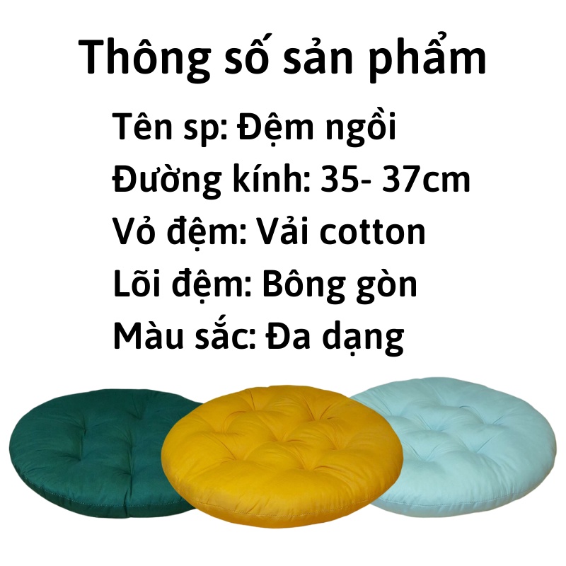 Đệm Ngồi Bệt, Đệm Lót Ghế Tròn Kiểu Nhật Lót Bông Gòn - GIA DỤNG TRẦN PHÚ