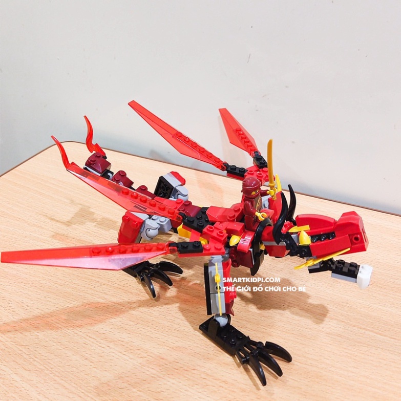 - đồ giải trí Not Lego ninjago - quy mô lắp đặt rồng đỏ của Kai - Hàng đẹp loại 1