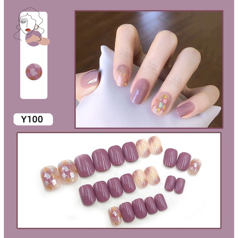 Bộ 24 Móng Tay Giả Kèm Keo Dán Tiện Dụng