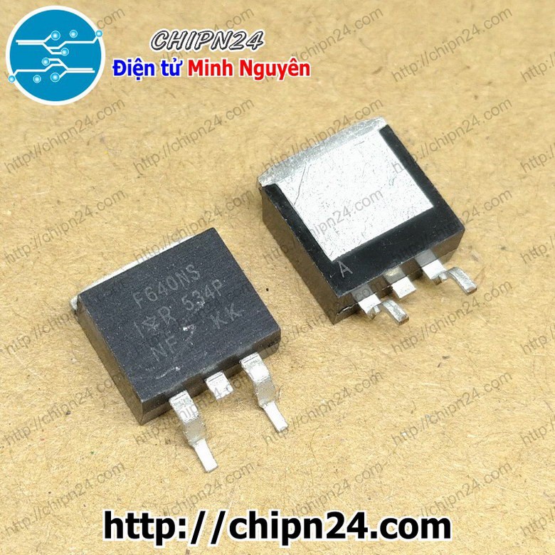 [2 CON] Mosfet Dán IRF640 TO-263 18A 200V Kênh N (SMD Dán) (F640NS F640 640)