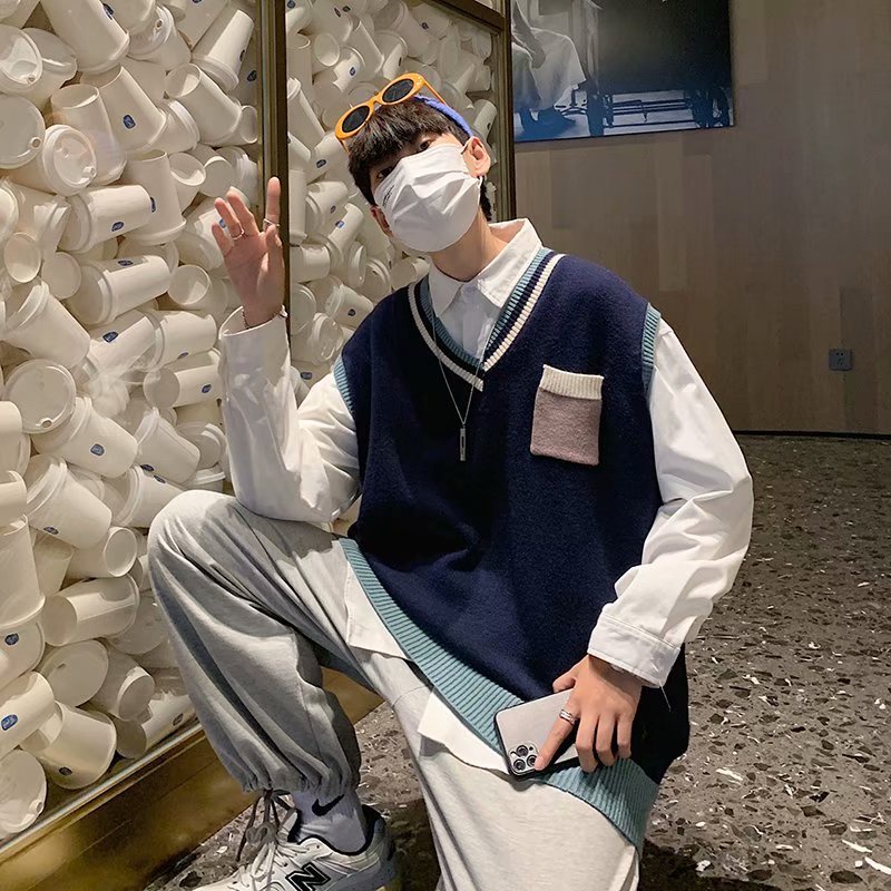 Áo len không tay cổ chữ V thời trang dành cho nam fashion bigsize áo len nữ kiểu hàn quốc áo len nam hàn quốc unisex