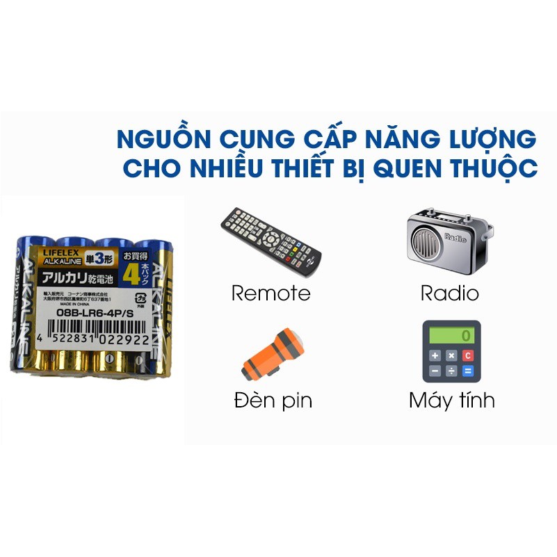 Pin AAA-AA công nghệ mới ALKALINE - Hàng nôi địa Nhật