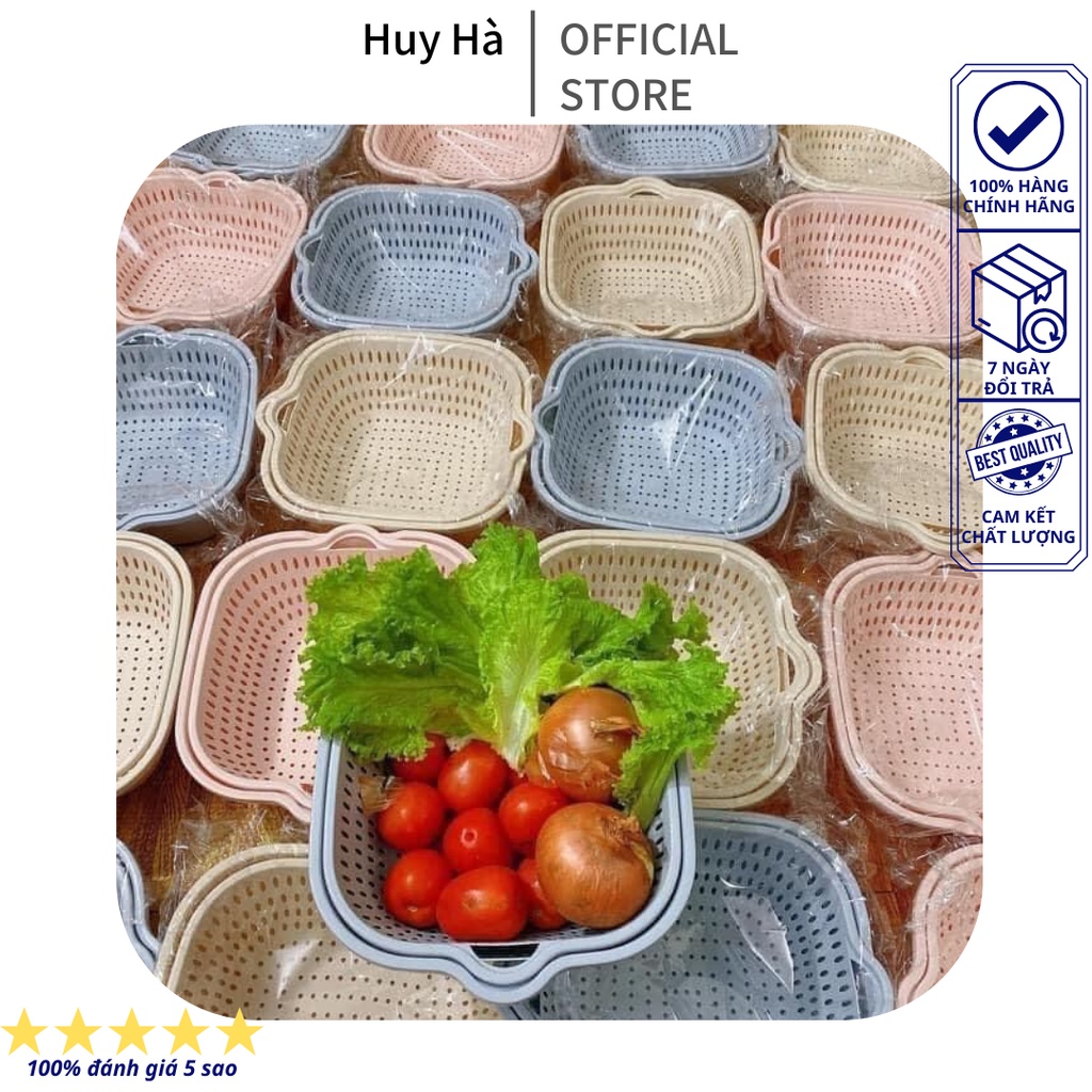 Bộ rổ vuông 6 món kèm chậu vuông tiện dụng.Bộ rổ 6 món gồm 3 chậu và 3 rổ. Rổ đựng rau, hoa quả.
