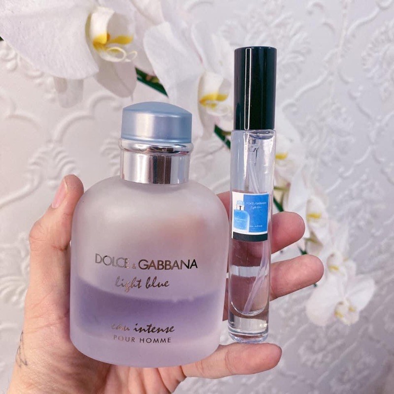 [ mẫu thử chiết ] Nước hoa nam Dolce & Gabbana Light Blue Eau intense pour homme Eau de Parfum