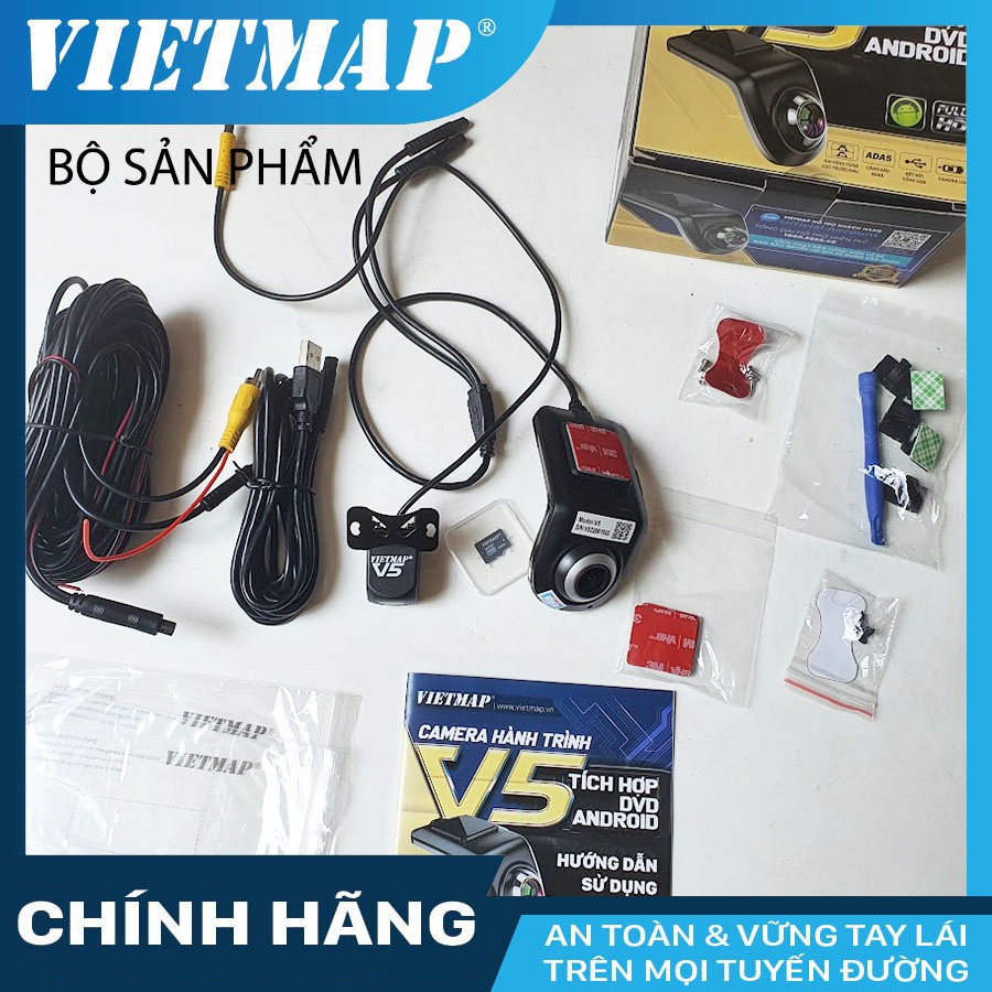 Camera hành trình ô tô VIETMAP V5 phiên bản mới cho màn hình Android + thẻ nhớ 32/64GB Class 10