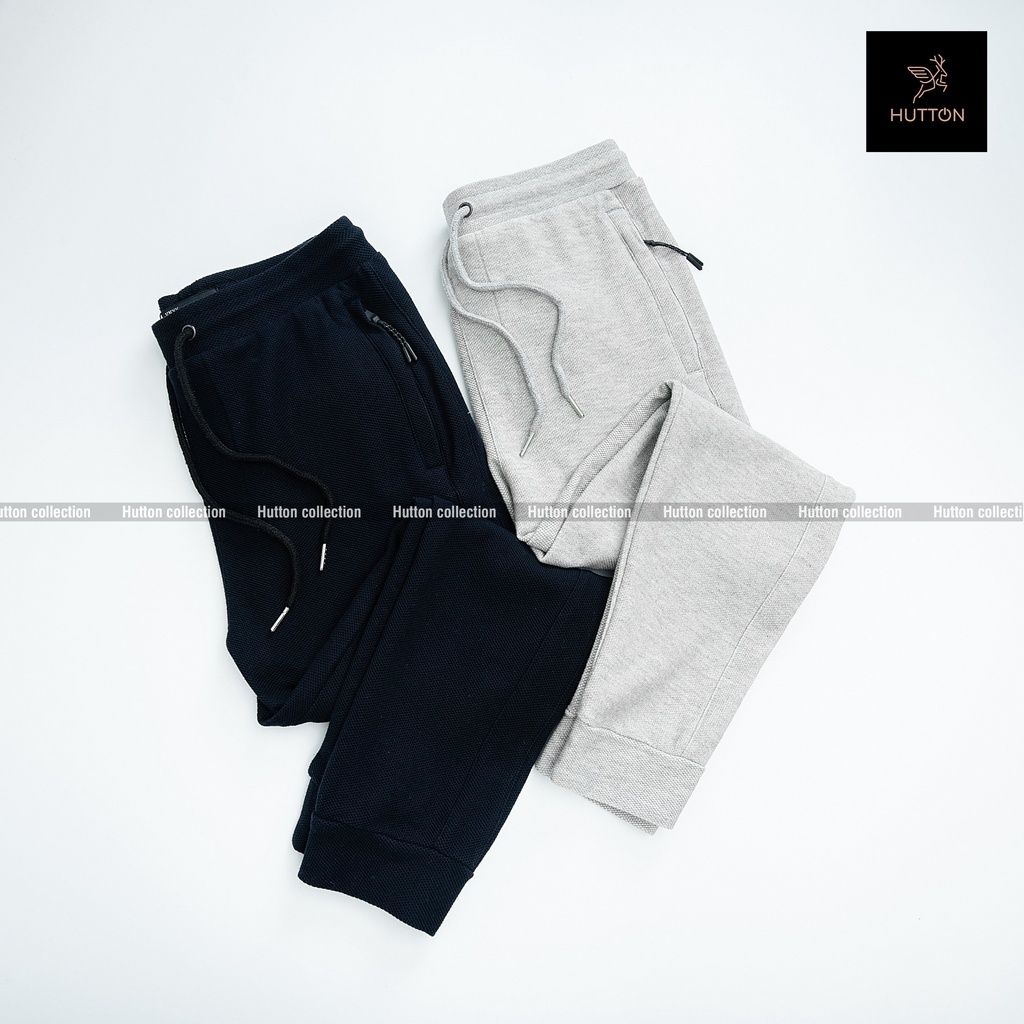 Quần JOGGER PIQUE COTTON GIÃN NHẸ THAN ĐEN