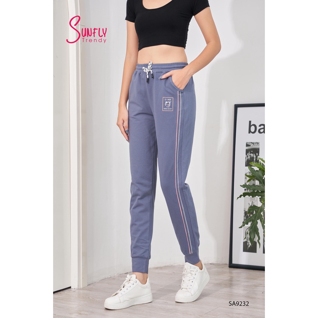 SA9232 QUẦN THỂ THAO SUNFLY CASUAL BO GẤU COTTON DA CÁ
