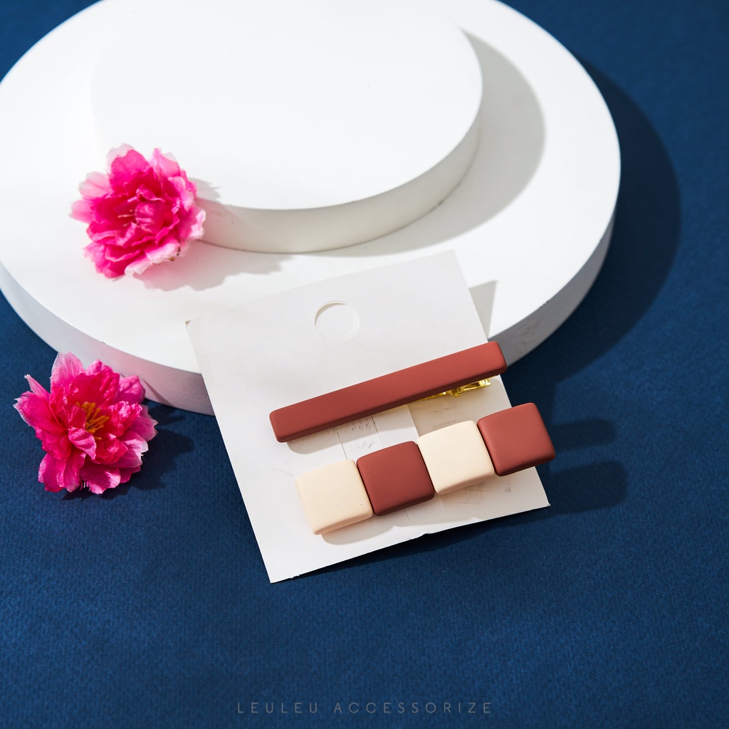 Set cặp tóc vuông tròn xinh leuleu.accessorize