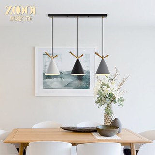 Đèn chùm nhà hàng Bắc Âu ba đầu nhà hàng đơn giản hiện đại quầy bar