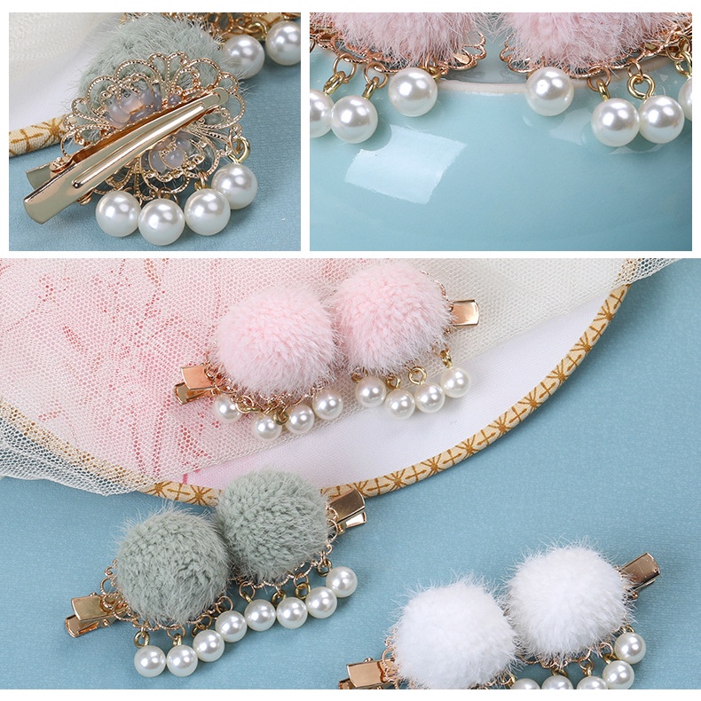 Kẹp Tóc Lông Nhung Dễ Thương Xinh Xắn Dành Cho Nữ