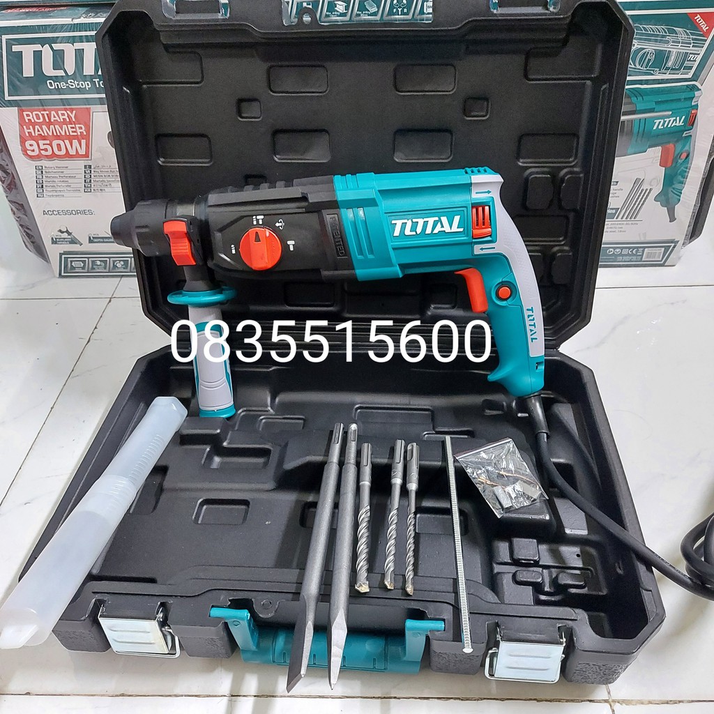 MÁY KHOAN BÊ TÔNG 950W TOTAL TH309288  MÁY KHOAN BA CHỨC NĂNG TOTAL  KHOAN CÔNG TRÌNH