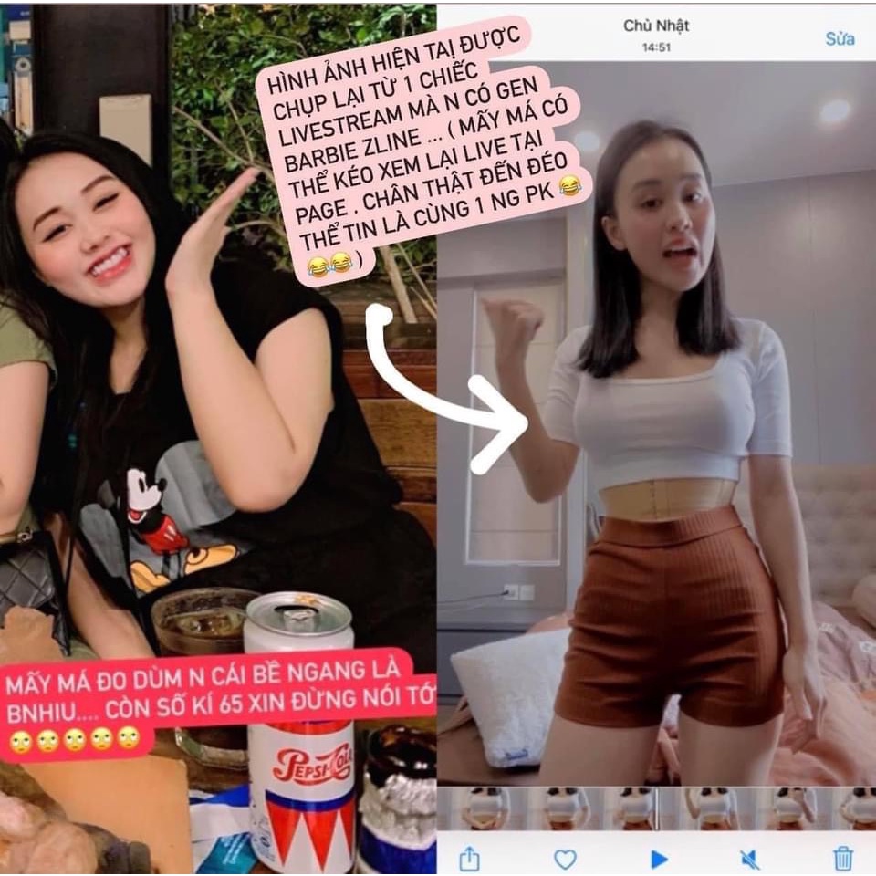 Gen gọt eo Barbie Zline