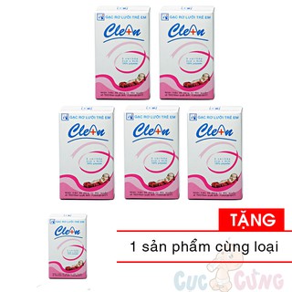 Bộ 5 Rơ lưỡi CleAn (rơ lưỡi hồng) 5 cái/ túi Tặng 1 Rơ lưỡi CleAn 5 cái/ túi