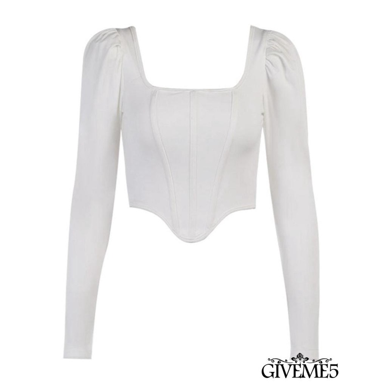 Áo thun lửng tay dài màu sắc trẻ trung cho nữ