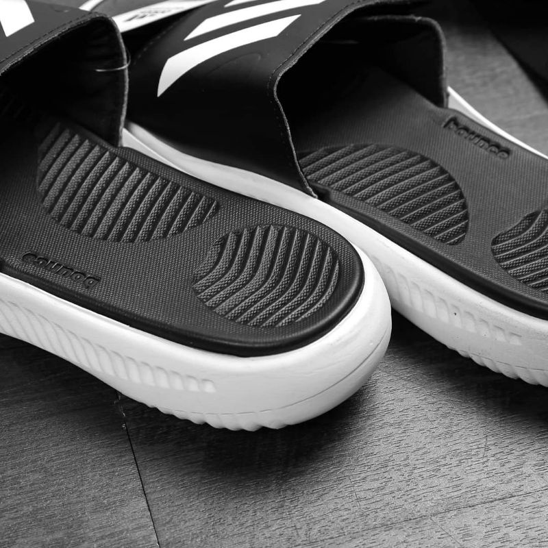 dép Adidas aphabounce Adi Das 3 sọc quai ngang đế dày cao độn lên 3cm có big size có tem in nhiệt và tag