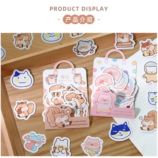 D12 - túi 40 sticker thú cưng cute
