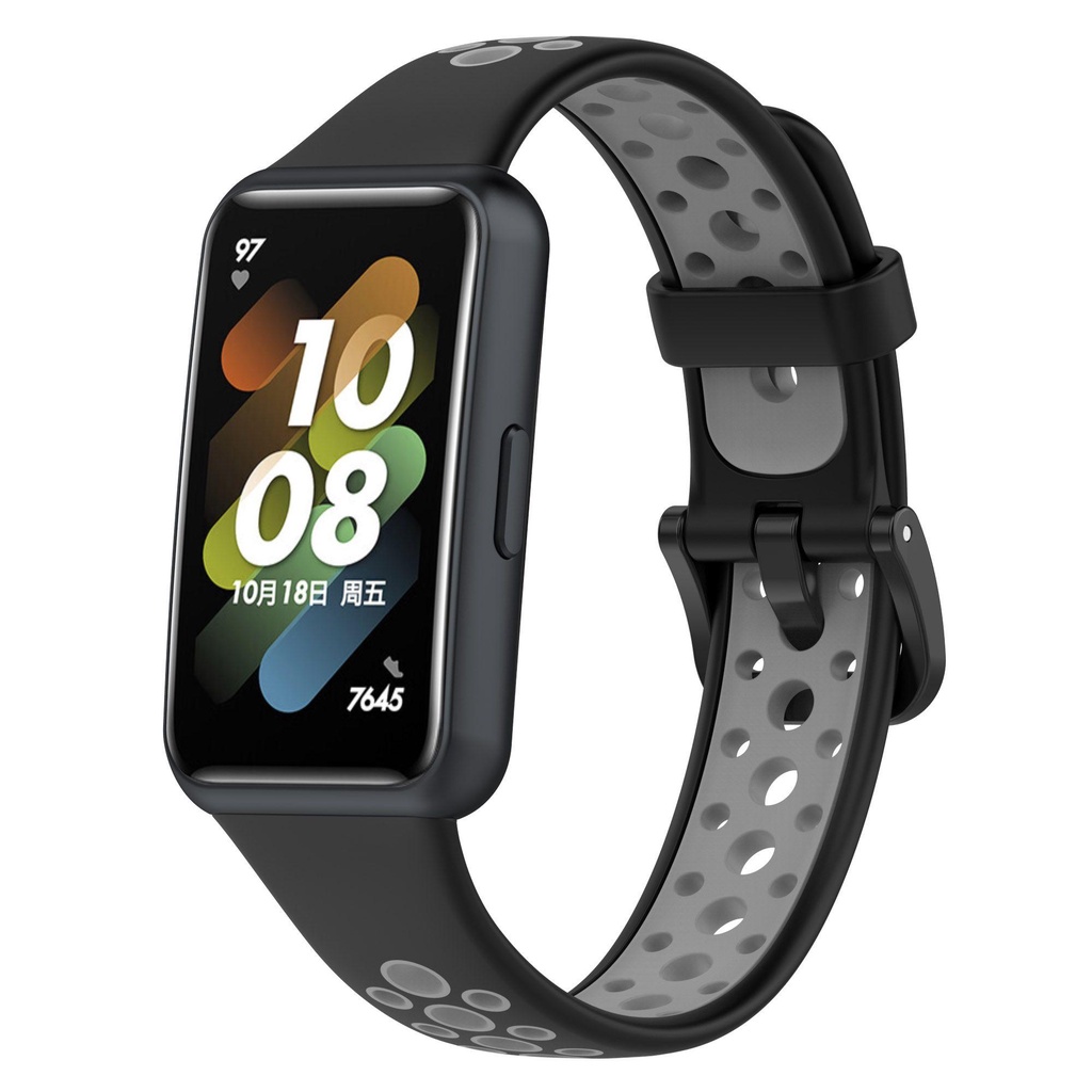 MYRONGVN Dây Đeo Hai Màu Thoáng Khí Thay Thế Cho Đồng Hồ Thông Minh Huawei Band 7