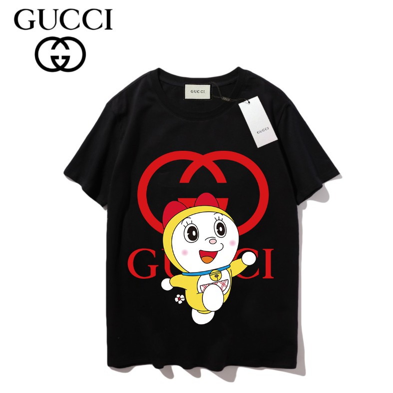 Áo Thun Tay Ngắn Vải Cotton In Chữ Gucci Thời Trang