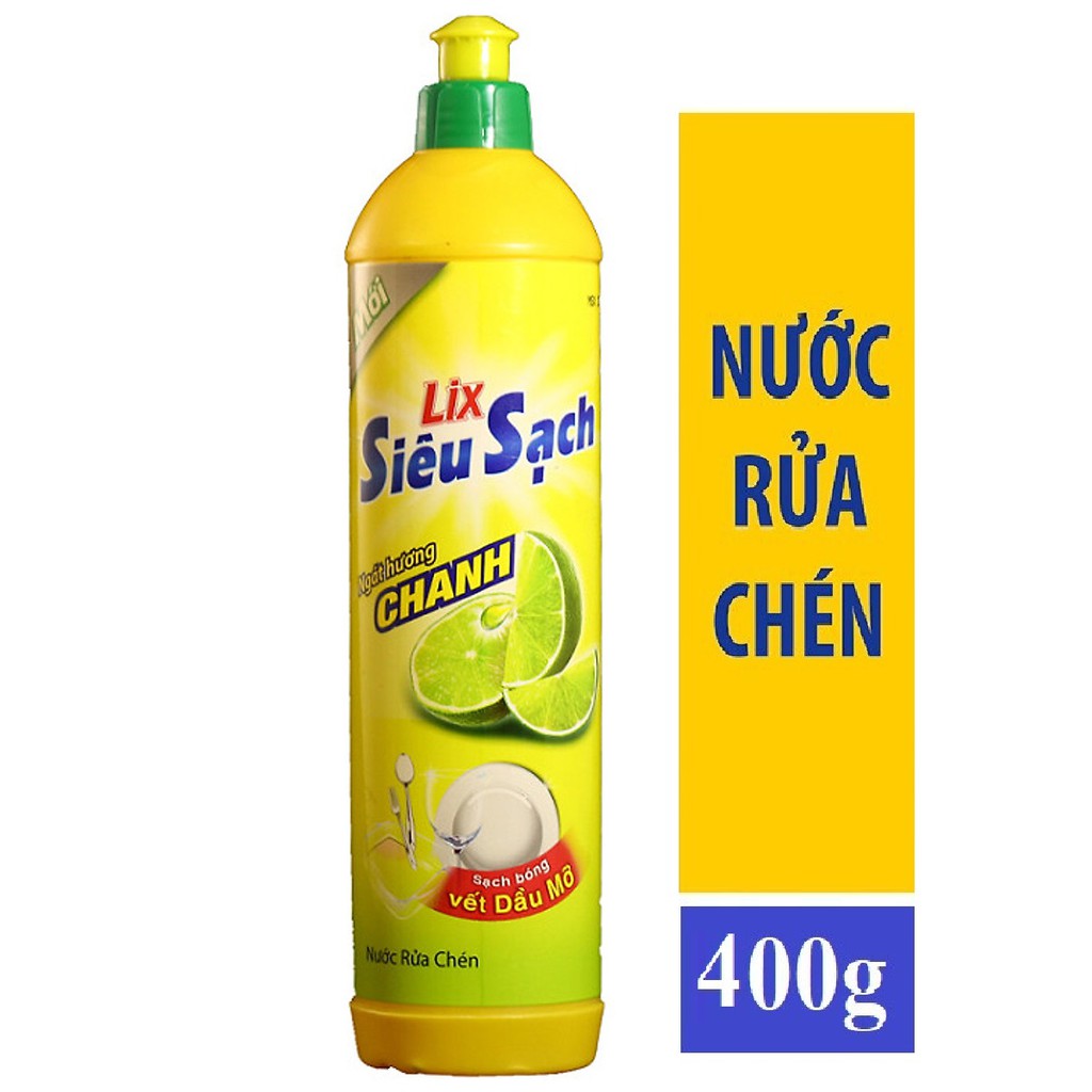 Nước rửa chén Net/ Lix Đậm Đặc sạch bóng dầu mỡ 400g Giao ngẫu nhiên