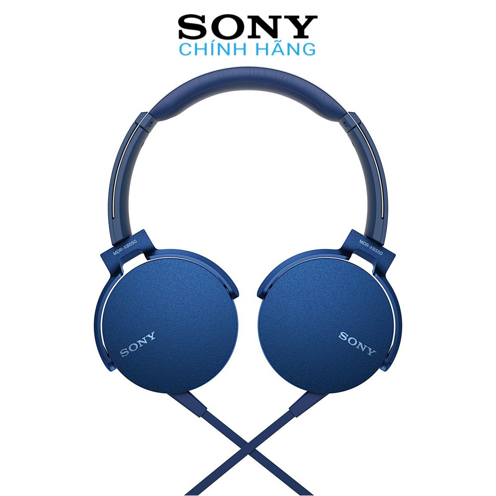 [Mã SKAMCLU9 giảm 10% đơn 100K] Tai nghe Sony MDR-XB550AP - Hàng chính hãng | Âm thanh Extra Bass, Có mic thoại, Bảo hà