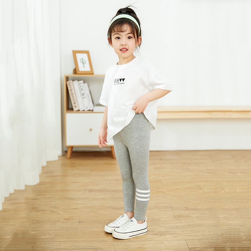 Quần legging YAOEENH co giãn phong cách phương Tây thời trang cho bé gái