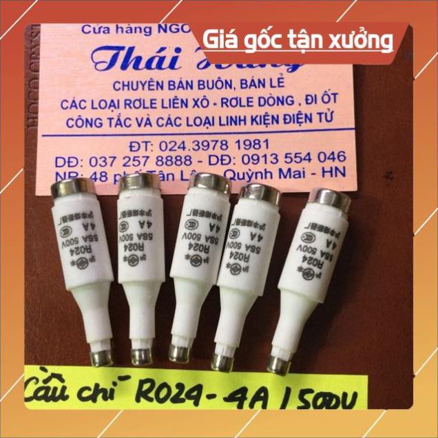 Cầu chì sứ 4A/500 v giá cho 5 chiếc .