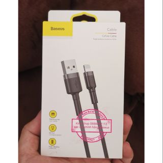 Cáp sạc lightning bọc dù chống đứt dài 2m chính hãng baseus
