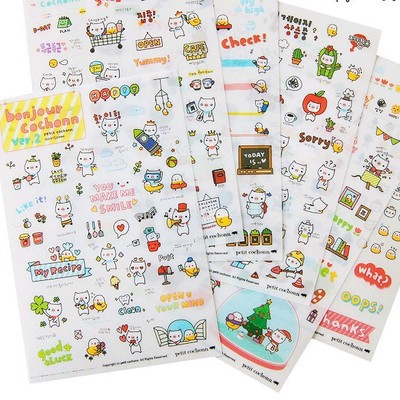 Set 6 tấm sticker cochonn