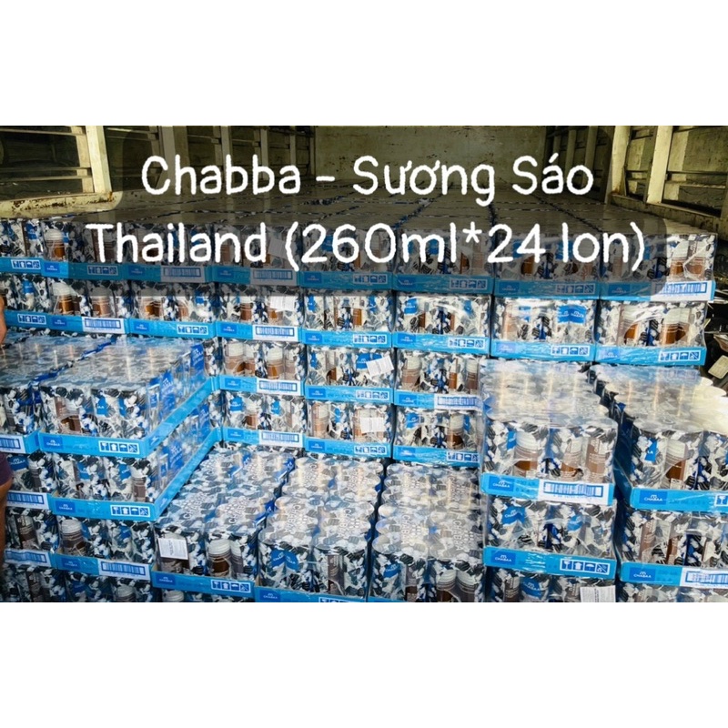 Nước sương sáo ChaBaa chuẩn nội địa Thái Lan  thùng 24 lon , ngọt nhẹ không gắt co thạch dai giòn