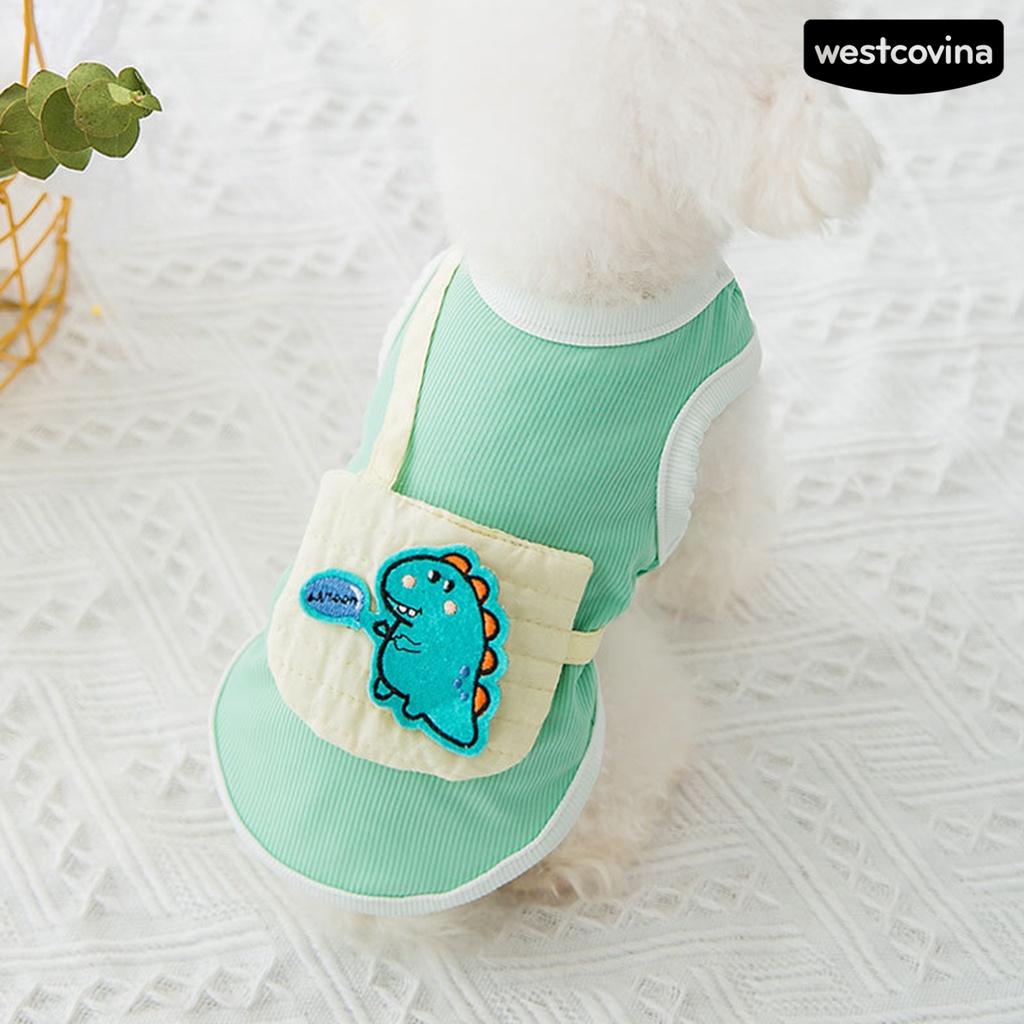 [Mới]♞Áo Sơ Mi Hình Khủng Long Thu Hút Dành Cho Cún Cưng