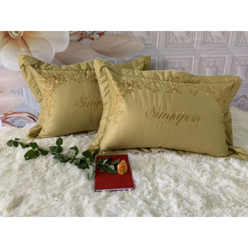 vỏ gối satin cotton 100% hàng loại đẹp chuẩn không đẹp không cần trả tiền ạ