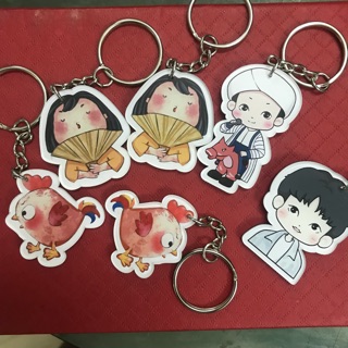 Móc khoá mica, móc khoá hoạt hình  cắt viền chibi cao cấp