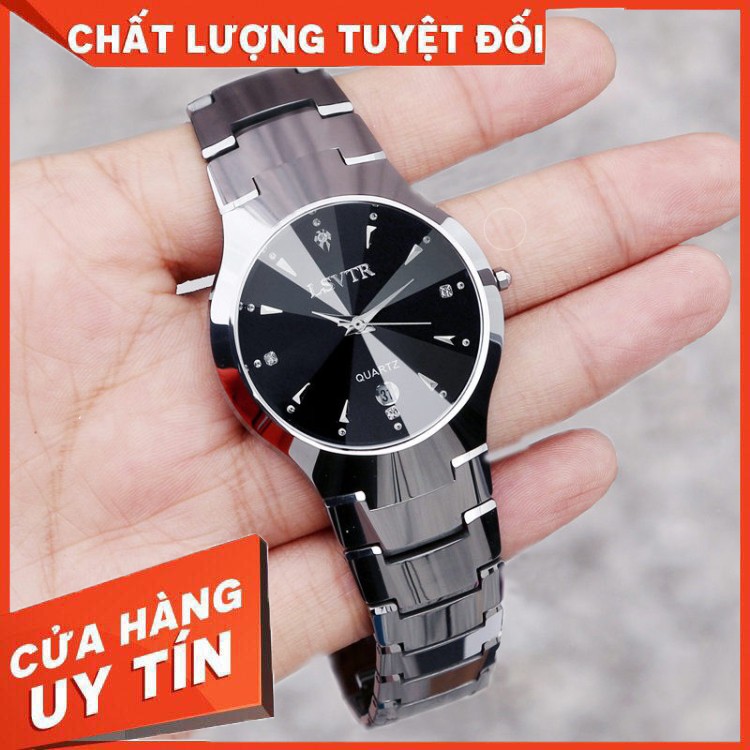 HÀNG CAO CẤP -  Đồng Hồ Đôi Nam Nữ Dây Thép Cao Cấp LSVTR Mặt Đính Đá Sang Trọng  - Hàng Cao Cấp