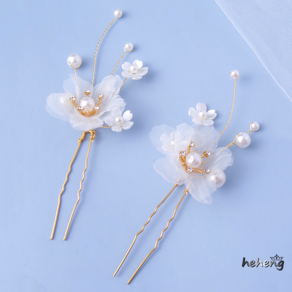 Set 2 Kẹp Tóc Hình Chữ U Chống Trượt Không Gây Dị Ứng