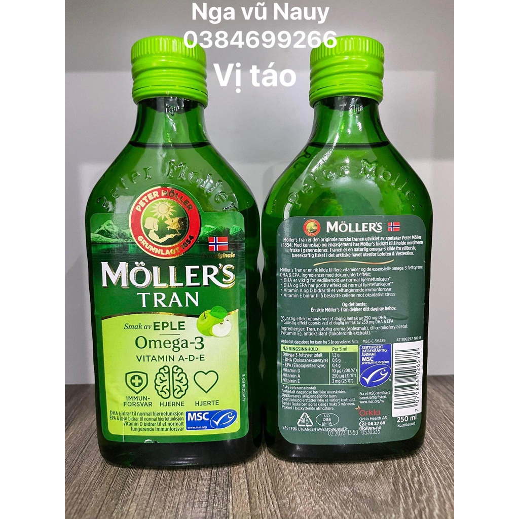 Dầu gan cá tuyết Omega 3 MOLLER’S chai  250ml - nội địa Na Uy