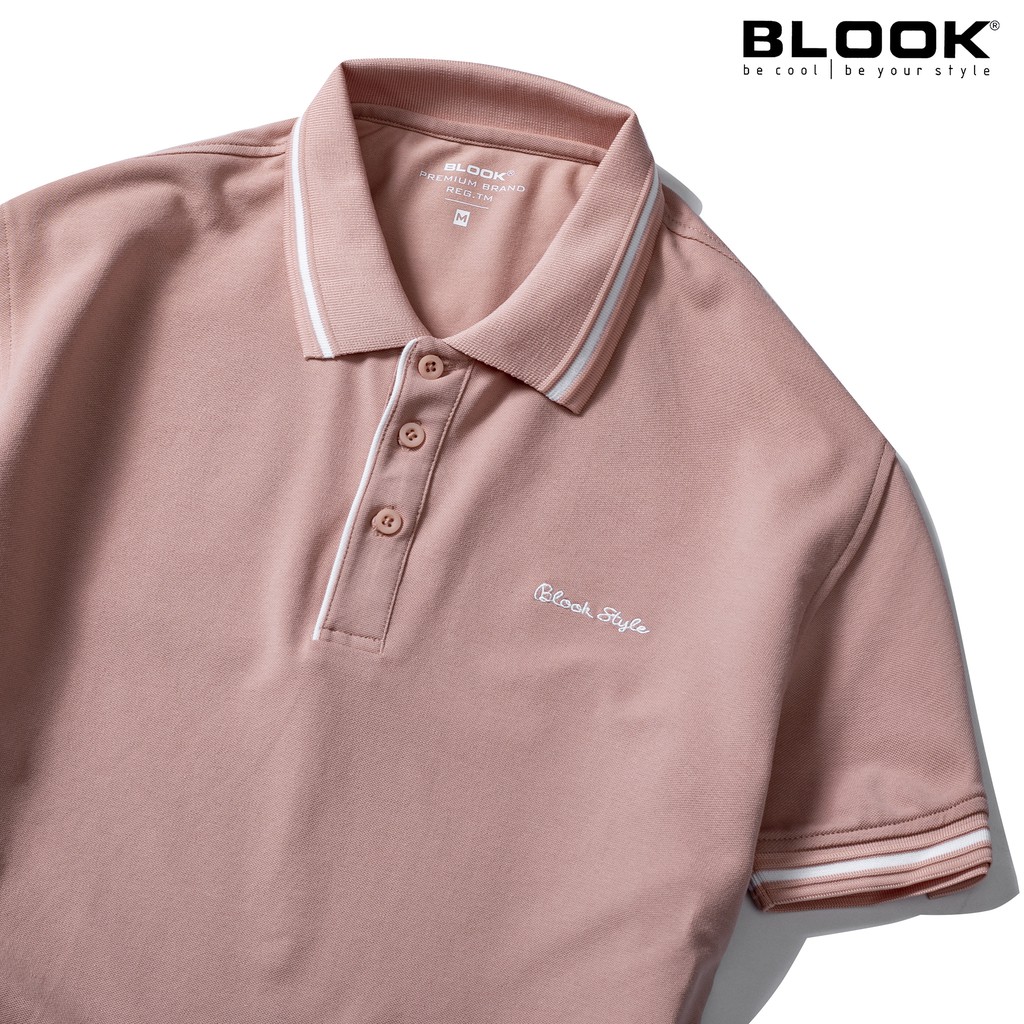 Áo polo nam slimfit BLOOK Vải thun cotton thêu logo đơn giản 33086  (HÌNH THẬT)