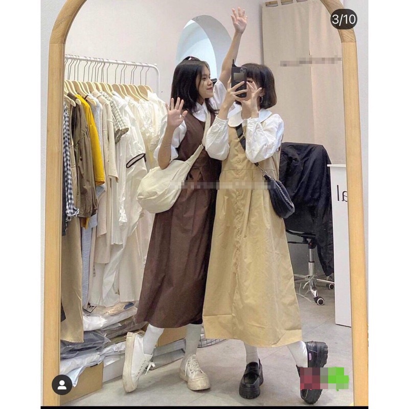 VÁY YẾM KAKI BABYDOLL Cài Cúc dễ thương, trẻ trung | BigBuy360 - bigbuy360.vn