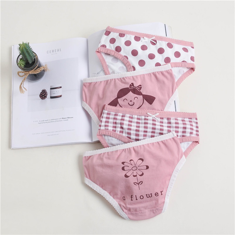 Combo 4 quần lót cho bé gái hoạ tiết xinh xắn cute từ 1-16 tuổi