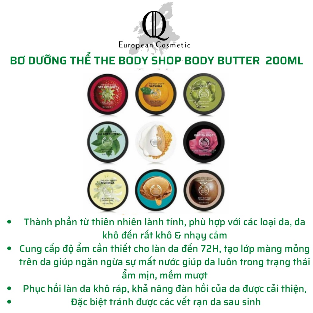 Bơ dưỡng thể the body shop body butter 200ml