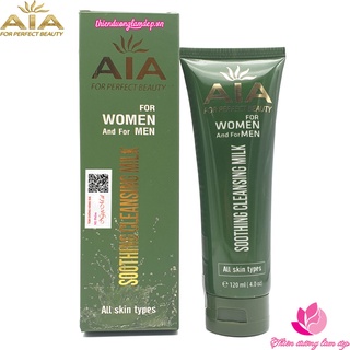 Sữa rửa mặt sáng da, ngừa mụn dành cho nam và nữ aia cosmetics 120ml