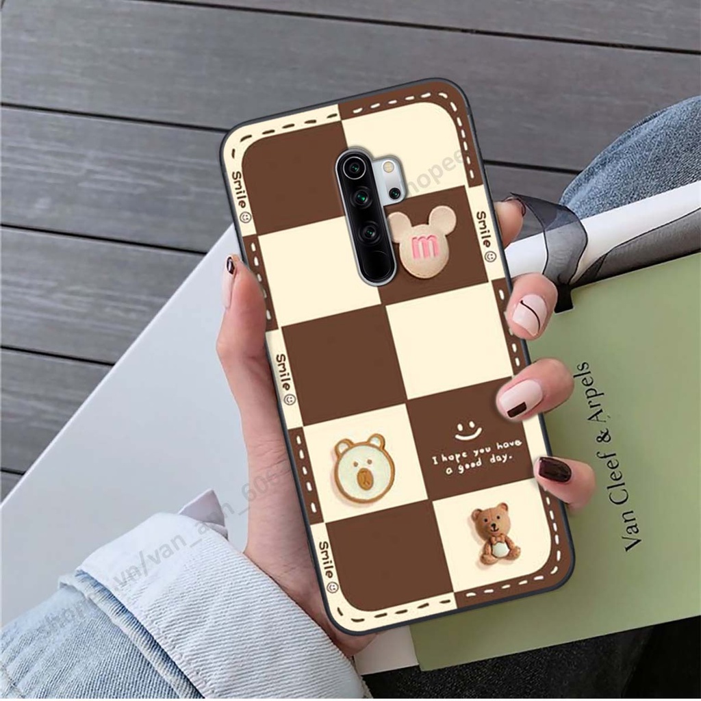 Ốp lưng Xiaomi Redmi Note 8 / Note 8 Pro hình 3D gấu, kẹo dễ thương siêu cute