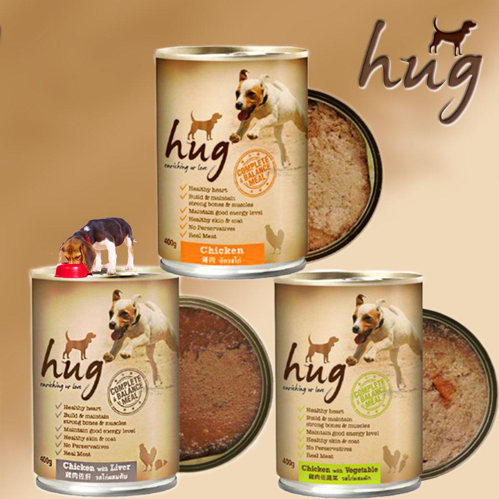 Pate dinh dưỡng cho chó HUG lon 400g